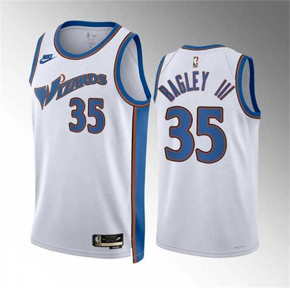 Mens Washington Wizards #35 Marvin Bagley III White Classic Edition Stitched Basketball Jersey Dzhi